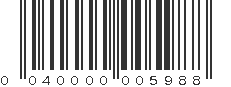 UPC 040000005988