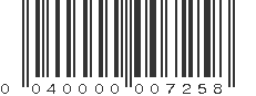 UPC 040000007258