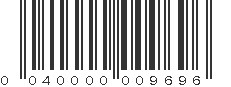 UPC 040000009696