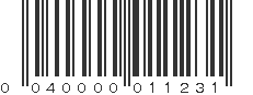 UPC 040000011231