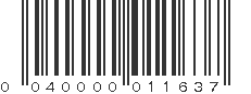 UPC 040000011637