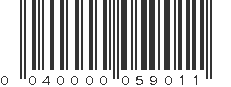 UPC 040000059011