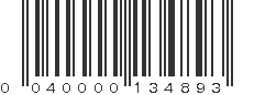 UPC 040000134893