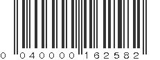 UPC 040000162582