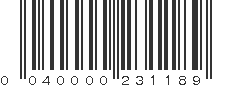 UPC 040000231189