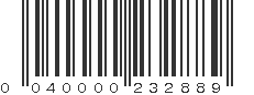 UPC 040000232889