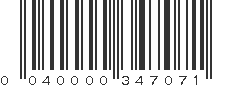 UPC 040000347071