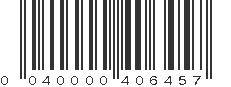 UPC 040000406457