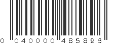 UPC 040000485896