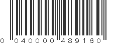 UPC 040000489160