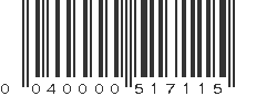 UPC 040000517115