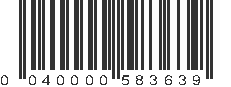 UPC 040000583639