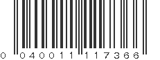 UPC 040011117366