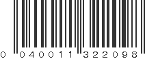 UPC 040011322098