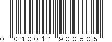 UPC 040011930835