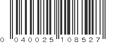 UPC 040025108527