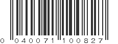 UPC 040071100827