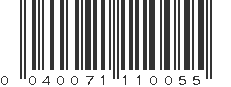 UPC 040071110055