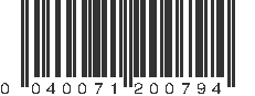 UPC 040071200794