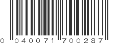 UPC 040071700287