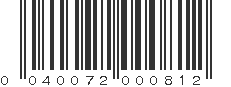 UPC 040072000812