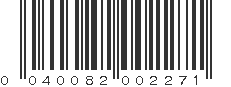 UPC 040082002271