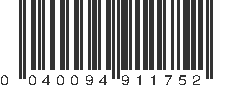 UPC 040094911752