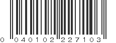 UPC 040102227103