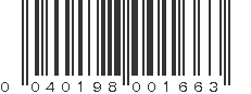 UPC 040198001663