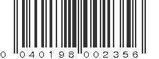 UPC 040198002356