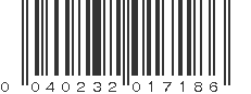 UPC 040232017186