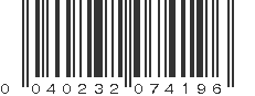 UPC 040232074196