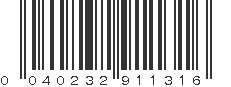 UPC 040232911316