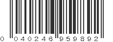 UPC 040246959892