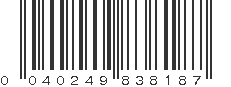 UPC 040249838187