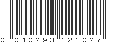 UPC 040293121327