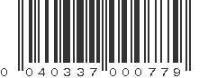 UPC 040337000779