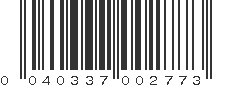 UPC 040337002773