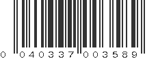 UPC 040337003589