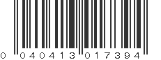 UPC 040413017394