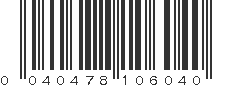 UPC 040478106040