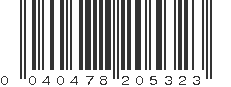 UPC 040478205323