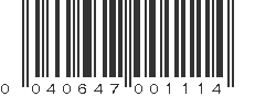 UPC 040647001114