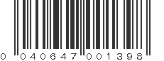 UPC 040647001398