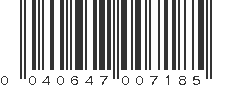 UPC 040647007185