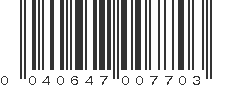 UPC 040647007703