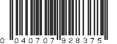 UPC 040707928375