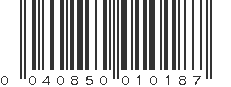 UPC 040850010187