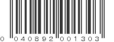 UPC 040892001303