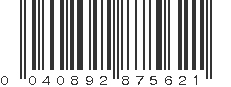 UPC 040892875621